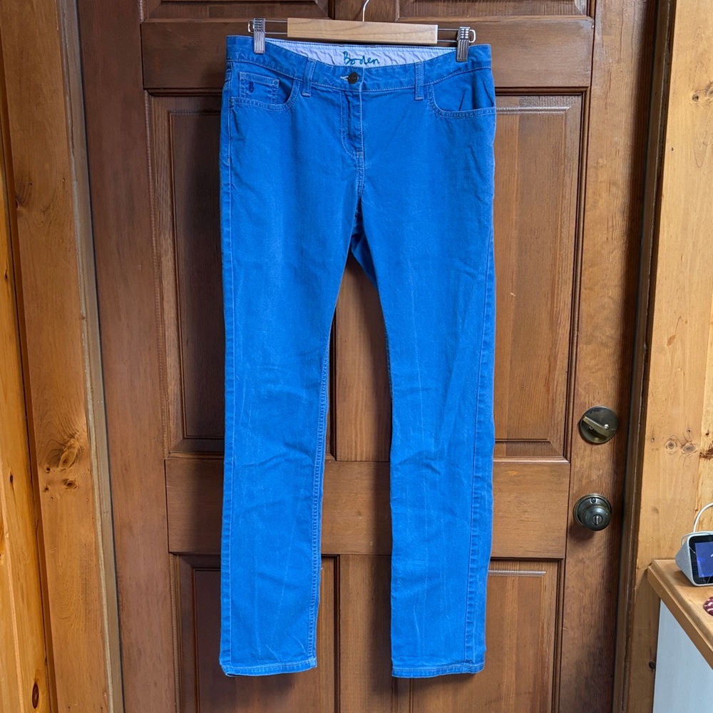 Boden Blue Denim Jeans with Button Detail Size 8L